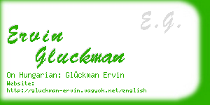 ervin gluckman business card